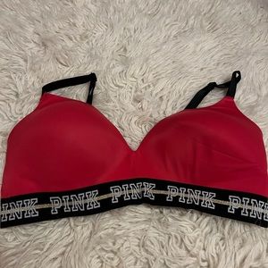 Red PINK wireless bra